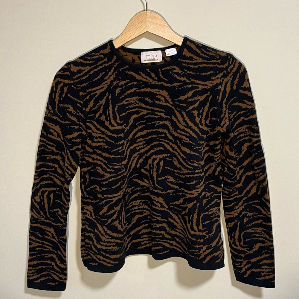 EP Pro Tiger Print Sweater Size Small